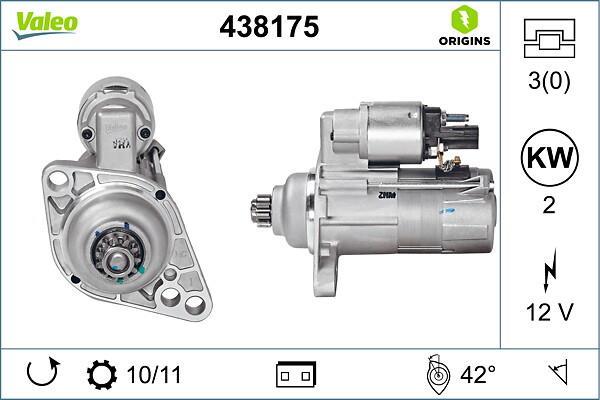 Démarreur VALEO ref. 438175