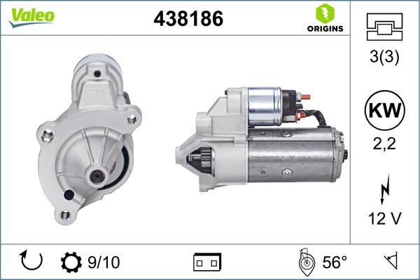 Démarreur VALEO ref. 438186