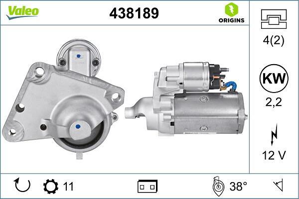 Démarreur VALEO ref. 438189