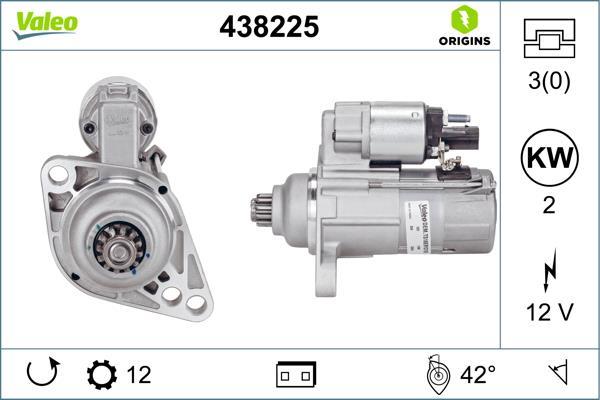 Motor de arranque VALEO ref. 438225