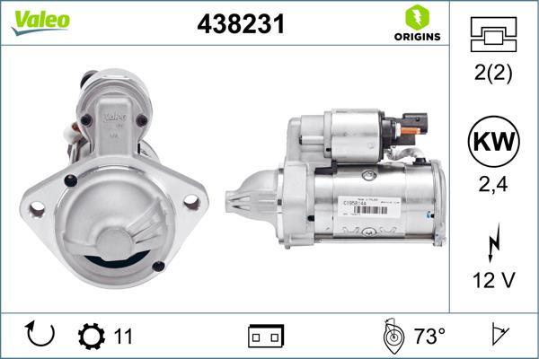 Démarreur VALEO ref. 438231