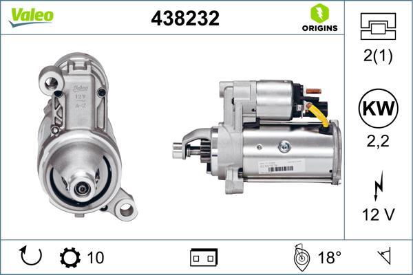 Démarreur VALEO ref. 438232