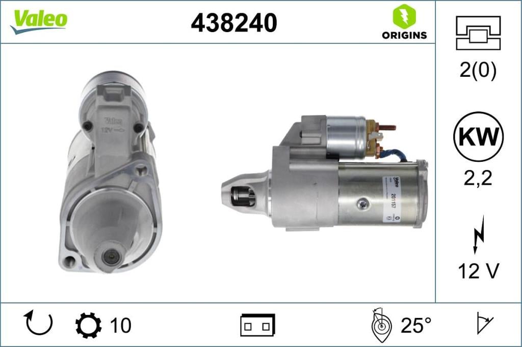 Démarreur VALEO ref. 438240