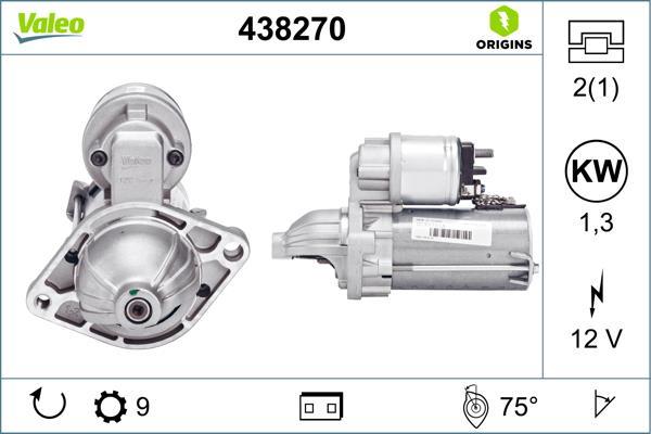 Démarreur VALEO ref. 438270