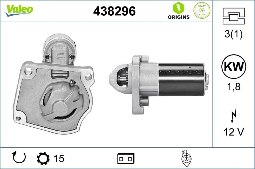 Démarreur VALEO ref. 438296