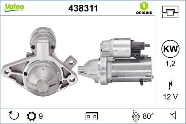 Démarreur VALEO ref. 438311