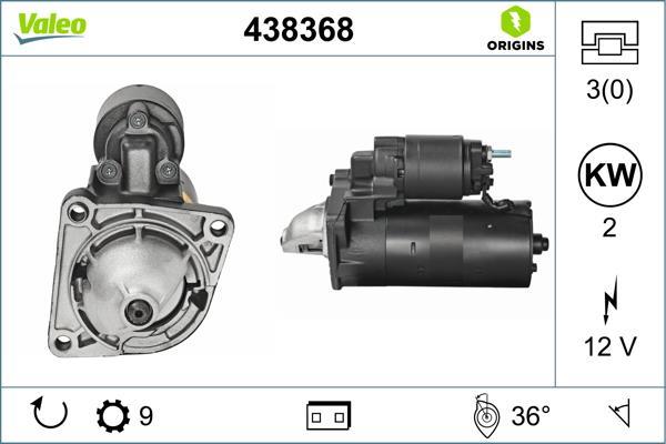 Motor de arranque VALEO ref. 438368