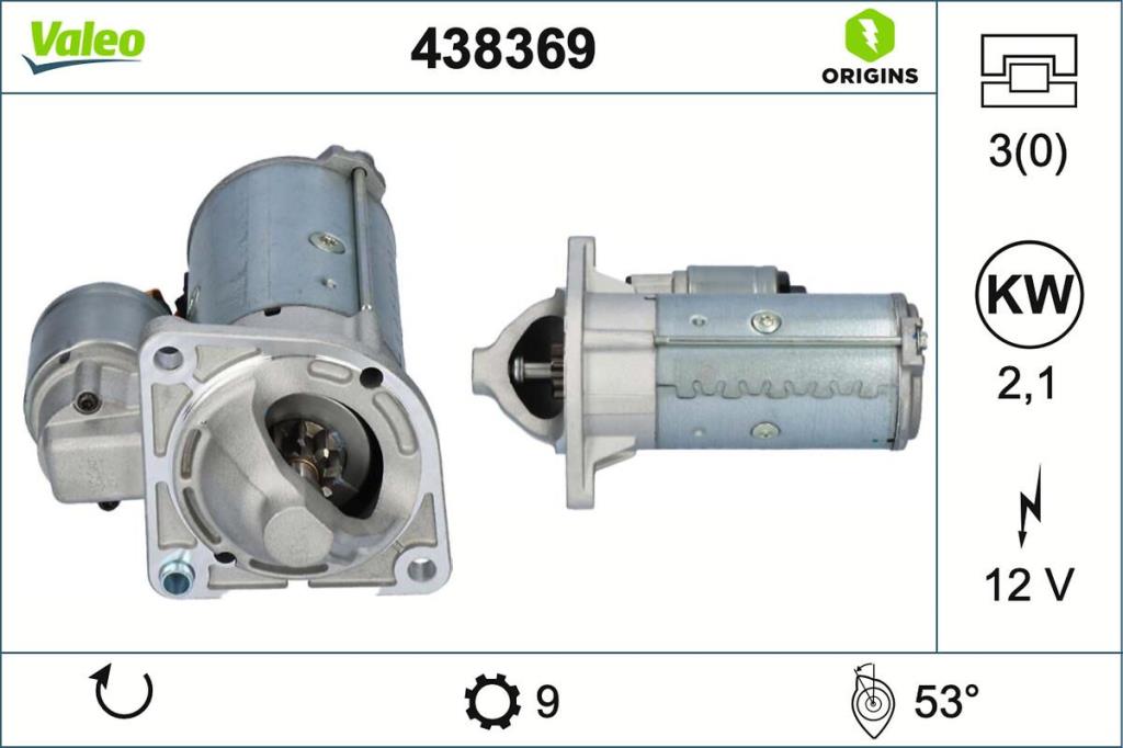 Démarreur VALEO ref. 438369