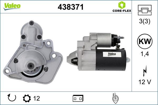 Démarreur VALEO ref. 438371