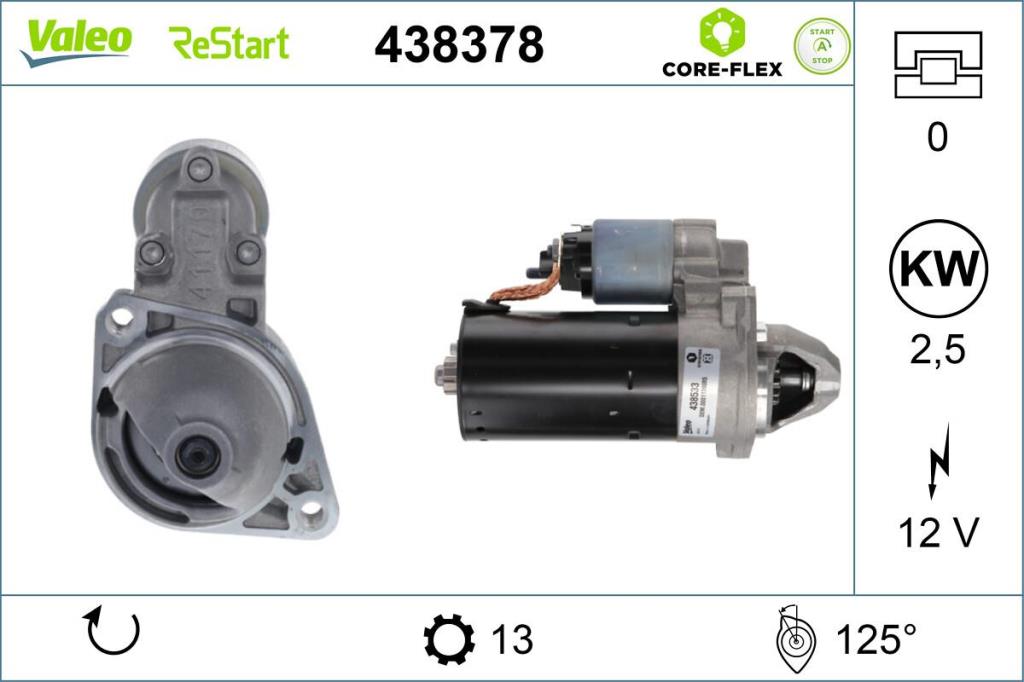 Démarreur VALEO ref. 438378