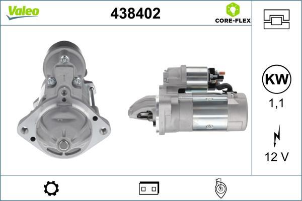 Motor de arranque (Arrancador) VALEO ref. 438402