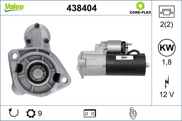 Démarreur VALEO ref. 438404