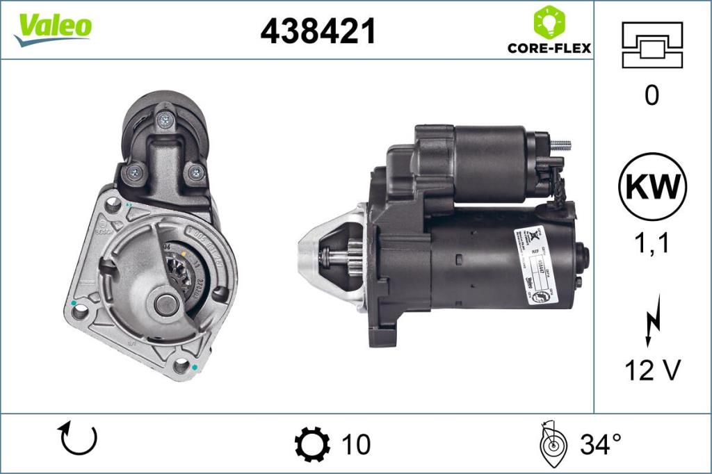 Démarreur VALEO ref. 438421
