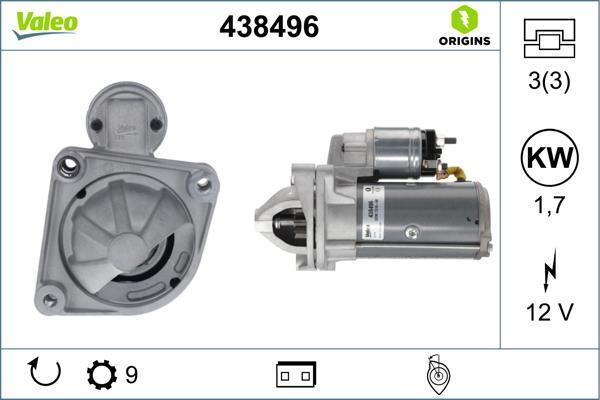 Démarreur VALEO ref. 438496