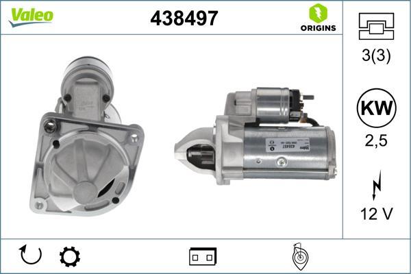 Démarreur VALEO ref. 438497