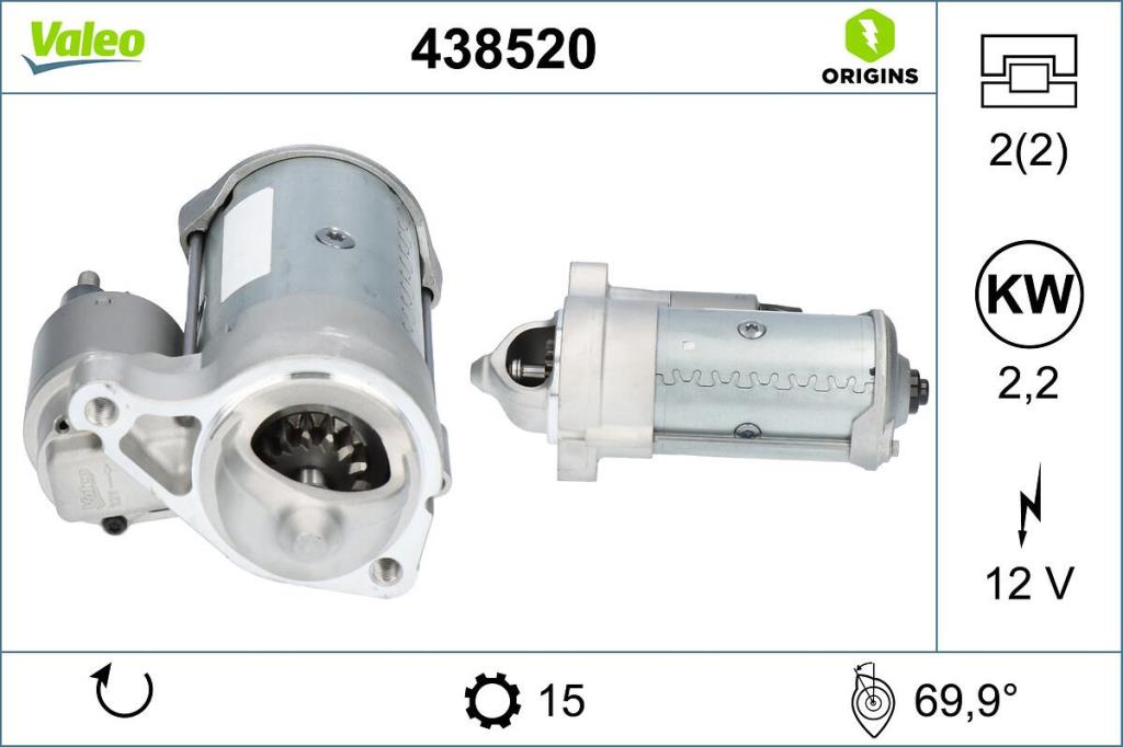 Démarreur VALEO ref. 438520