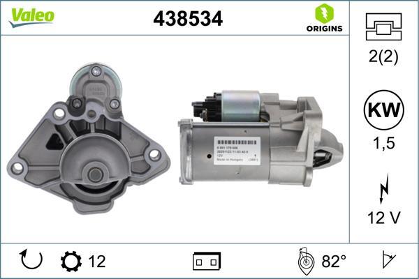 Démarreur VALEO ref. 438534
