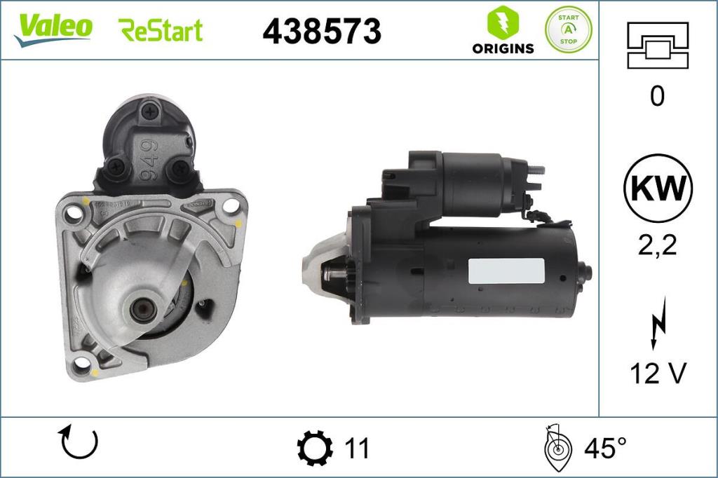 Motor de arranque VALEO ref. 438573