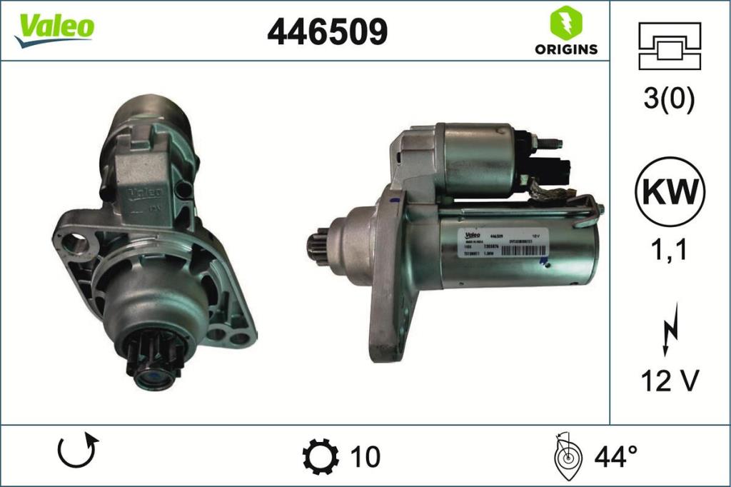 Démarreur VALEO ref. 446509