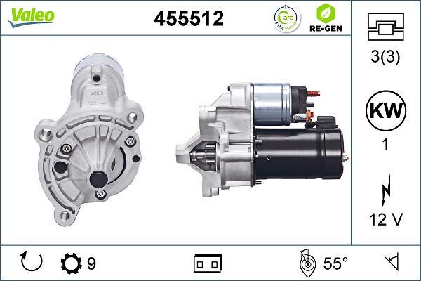 Motor de arranque VALEO ref. 455512