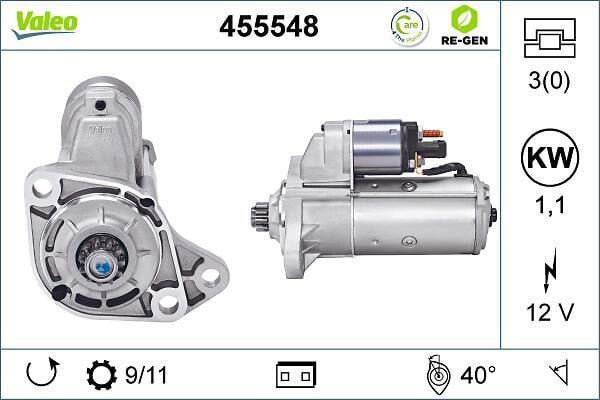 Démarreur VALEO ref. 455548