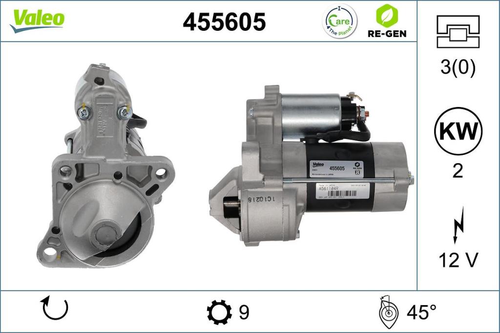 Démarreur VALEO ref. 455605