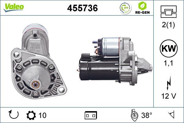 Démarreur VALEO ref. 455736