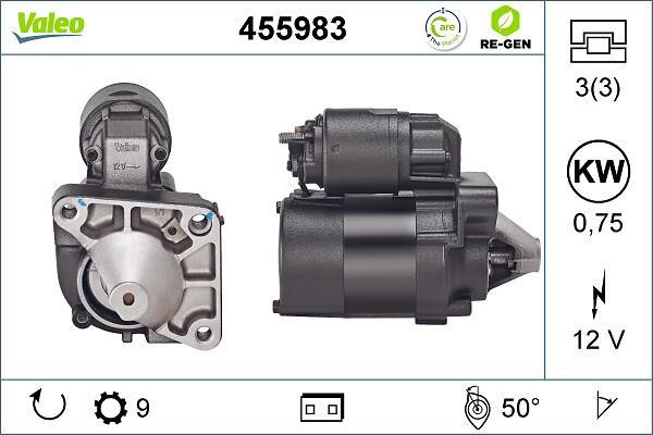 Motor de arranque (Arrancador) VALEO ref. 455983