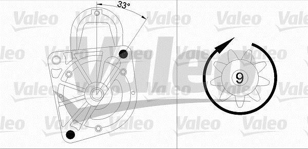 Démarreur VALEO ref. 458163