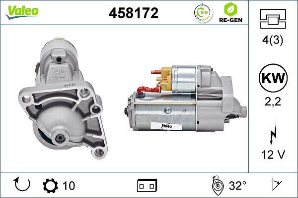 Démarreur VALEO ref. 458172