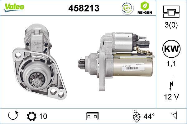 Motor de arranque (Arrancador) VALEO ref. 458213