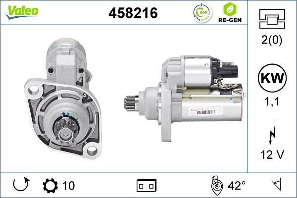Démarreur VALEO ref. 458216