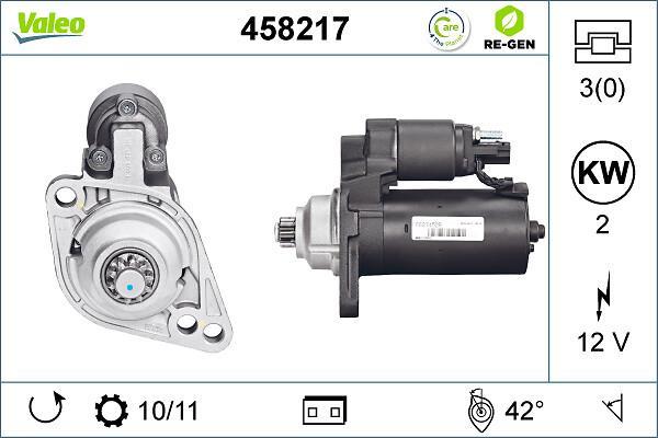 Démarreur VALEO ref. 458217