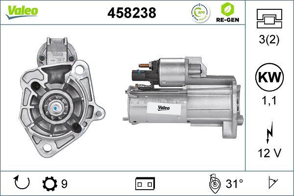 Motor de arranque VALEO ref. 458238