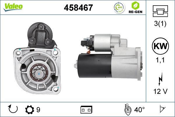 Démarreur VALEO 458467
