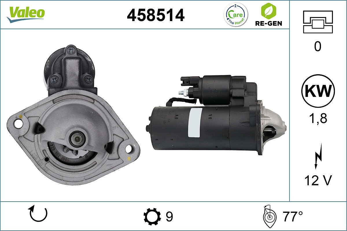 Démarreur VALEO ref. 458514