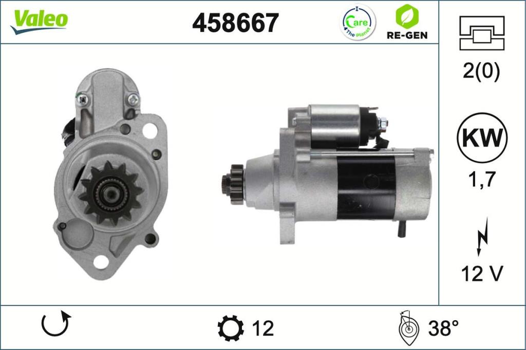Démarreur VALEO ref. 458667
