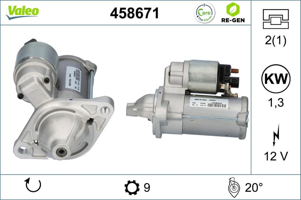Démarreur VALEO ref. 458671