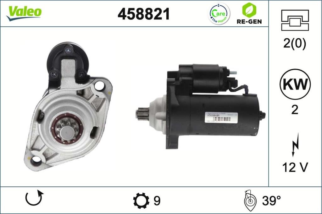Démarreur VALEO ref. 458821