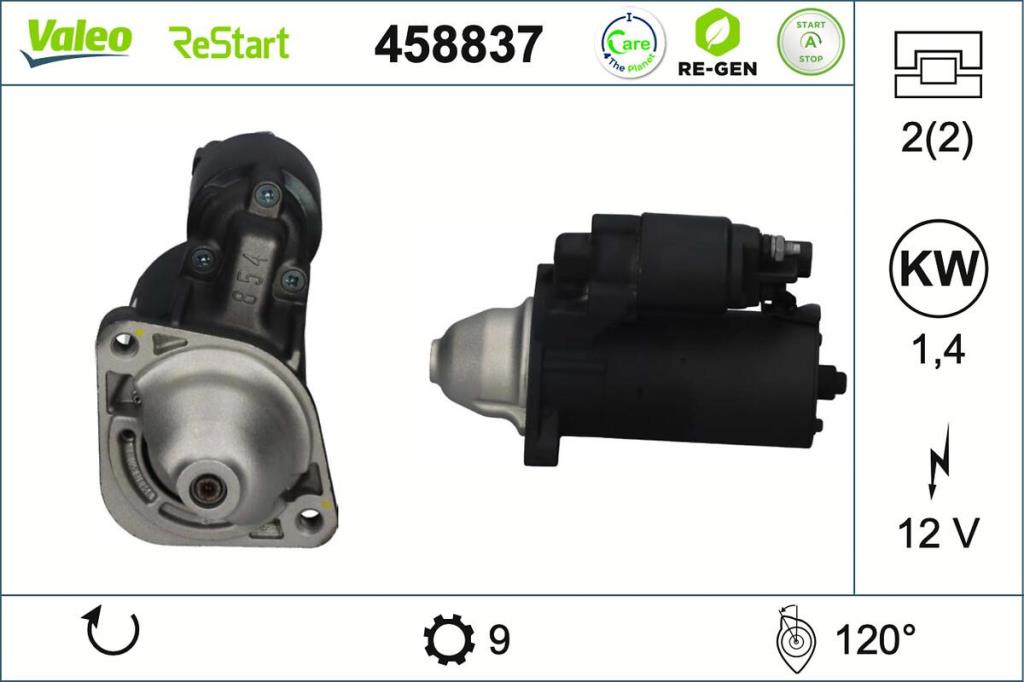 Motor de arranque VALEO ref. 458837