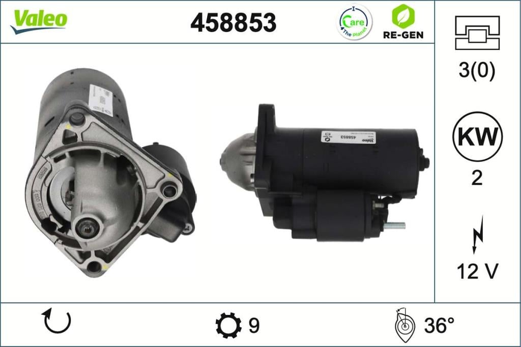 Démarreur VALEO ref. 458853