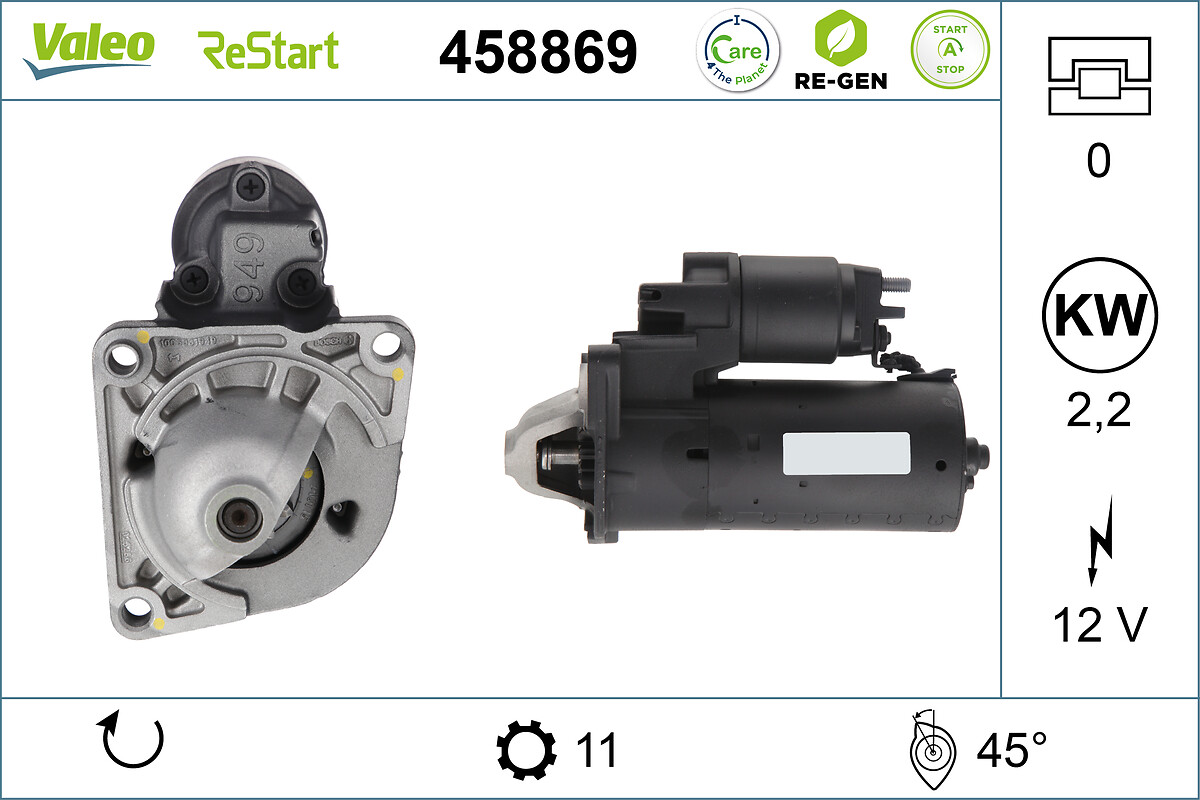 Démarreur VALEO ref. 458869
