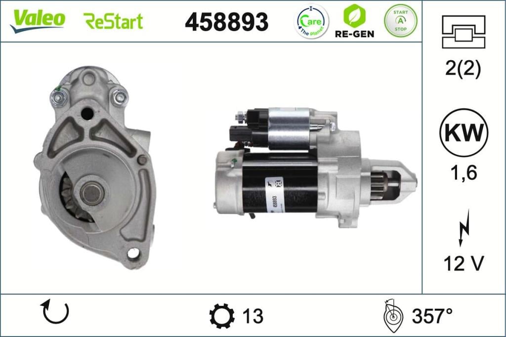 Motor de arranque (Arrancador) VALEO ref. 458893