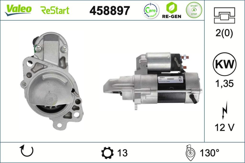 Démarreur VALEO ref. 458897
