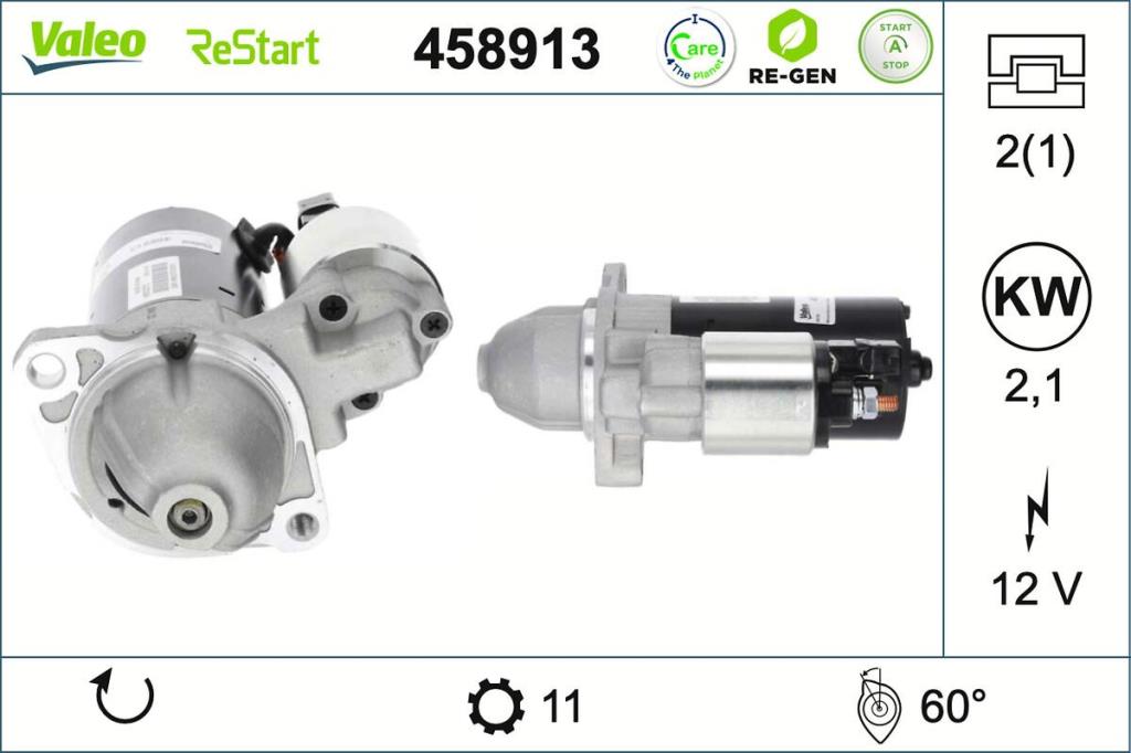 Démarreur VALEO ref. 458913