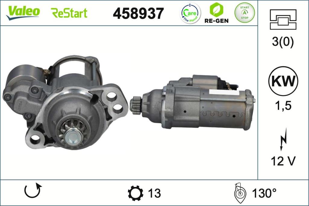 Démarreur VALEO ref. 458937