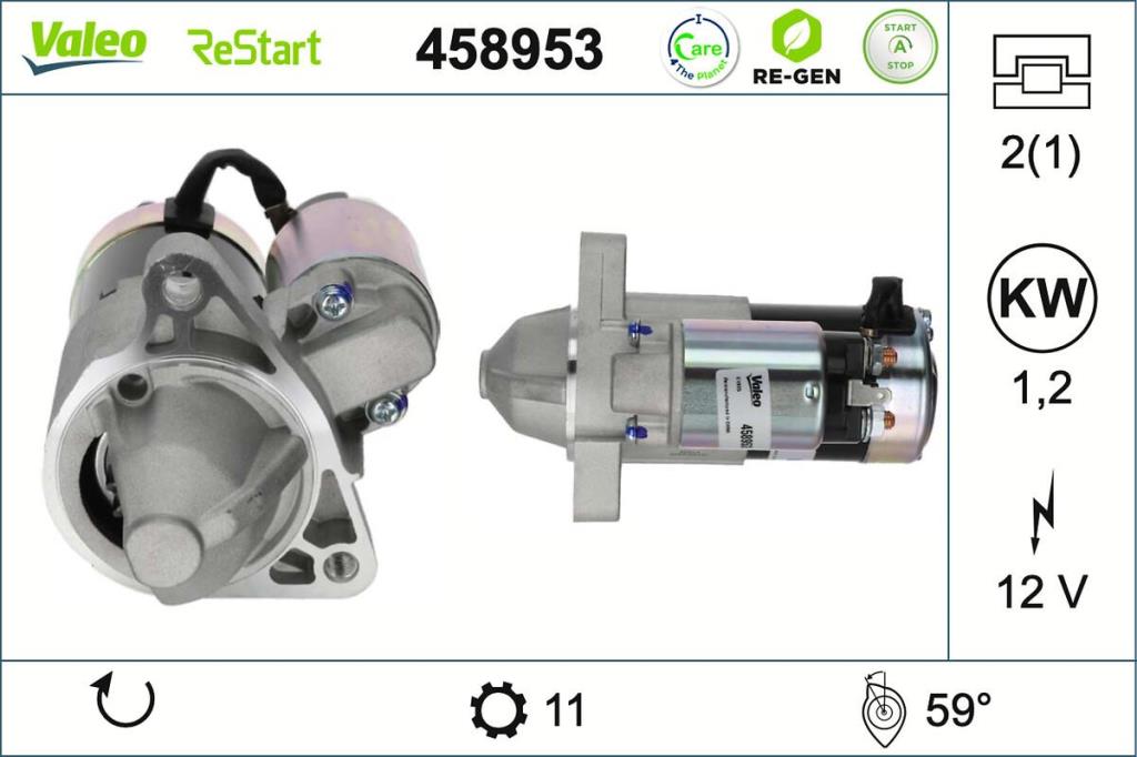 Motor de arranque VALEO ref. 458953