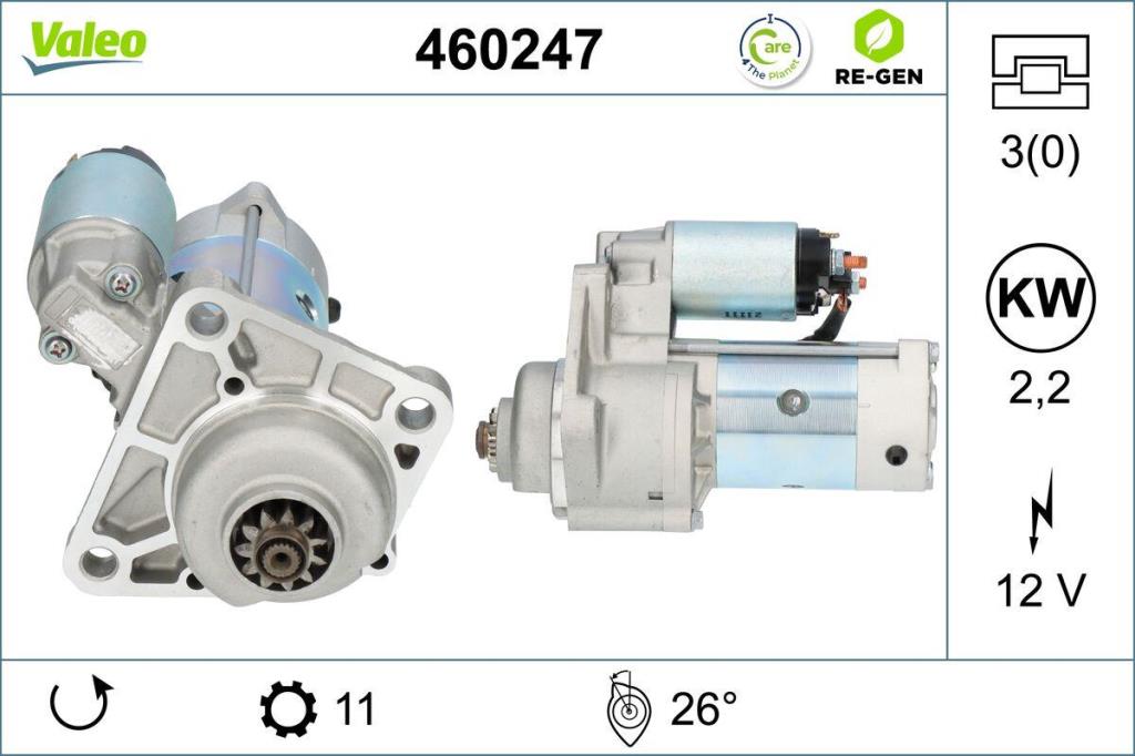 Démarreur VALEO ref. 460247