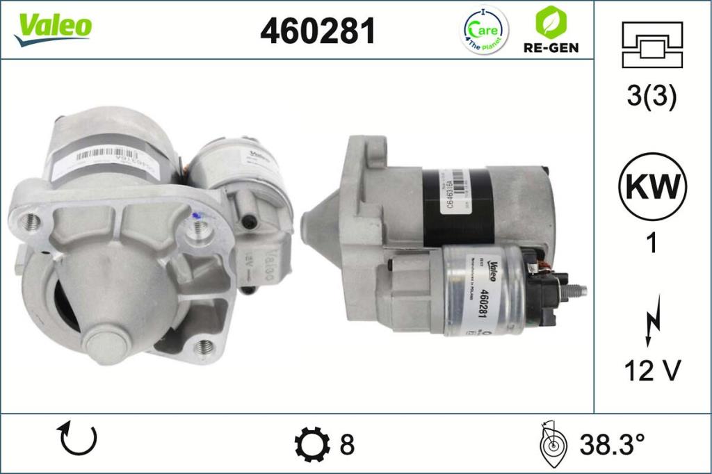 Démarreur VALEO ref. 460281