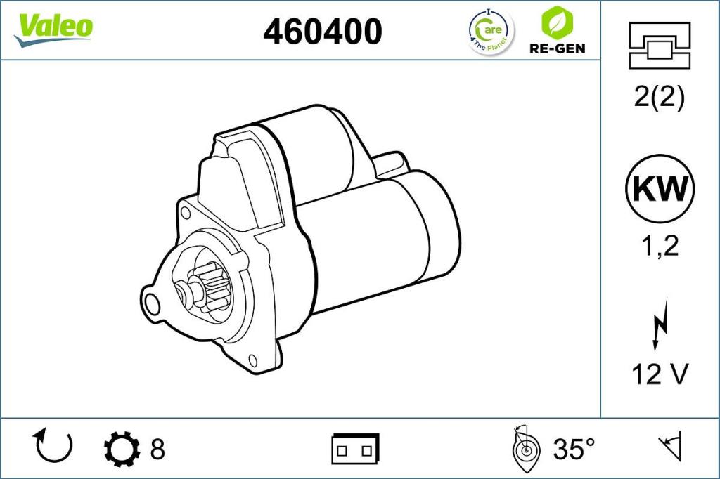 Démarreur VALEO ref. 460400